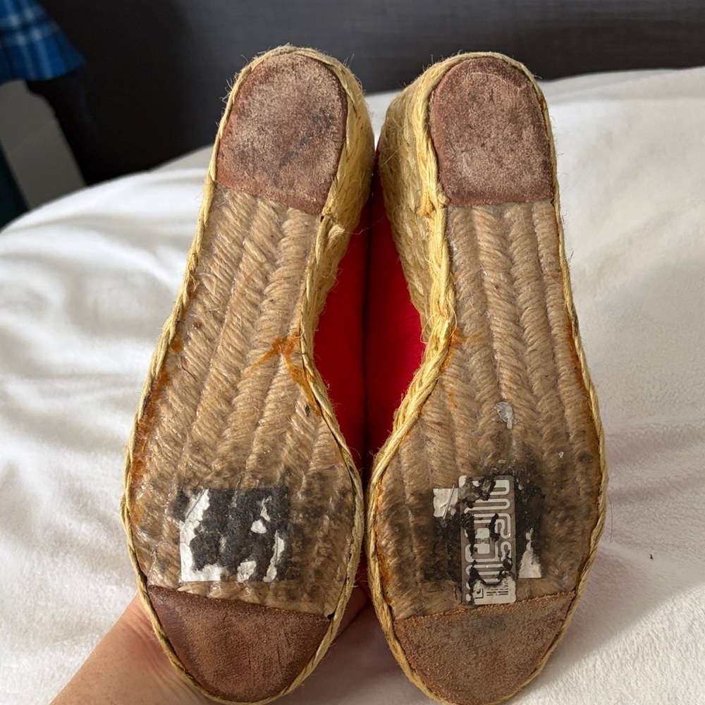 Lauren Ralph Lauren Red Espadrille Wedges - Picture 8 of 8
